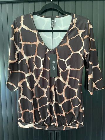 Stijlvol shirt Iz Naiz bruin/zwart 36/38 -nieuw- beschikbaar voor biedingen