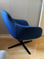Blauwe draaifauteuil in goede staat, Huis en Inrichting, Fauteuils, Ophalen, Minder dan 75 cm, Zo goed als nieuw, 75 tot 100 cm
