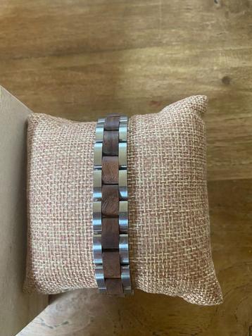 Luxe Herenarmband RVS & notenhout incl Geschenkdoos Nieuw beschikbaar voor biedingen