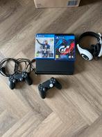 PS4 500GB + 2 Controllers + Games, Spelcomputers en Games, Spelcomputers | Sony PlayStation 4, Ophalen, Met 2 controllers, Original