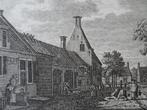gravures dorp Biggekerke, Walcheren in Zeeland Spilman 1750, Antiek en Kunst, Kunst | Etsen en Gravures, Verzenden