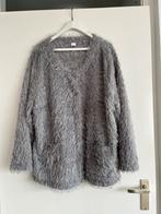 grijs fluffy teddy vest – zacht lang vest maat 48, Kleding | Dames, Maat 46/48 (XL) of groter, Ophalen of Verzenden, Zo goed als nieuw
