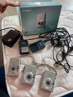 3 Digitale Camera's Canon IXUS met Accessoires, Ophalen of Verzenden, Gebruikt, Canon
