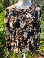 Zwarte bloemen blouse maat 44, Primark, Zwart, Maat 42/44 (L), Ophalen of Verzenden