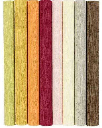Crêpepapier *pastelkleuren* 8 rolletjes 25 x 60 cm per rol beschikbaar voor biedingen