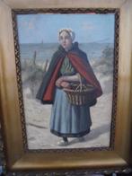 olierverf linnen klederdracht scheveningen haagse school, Antiek en Kunst, Kunst | Schilderijen | Klassiek, Ophalen