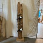 Wijnrek – teak / metaal – voor 6 flessen – TTM Wonen, TTM Wonen, Meubels – (Perzische) Tapijten en Woonaccessoires, 5 tot 15 flessen