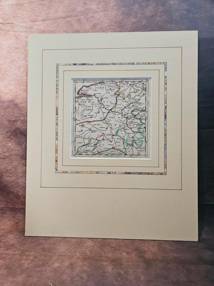 18e-eeuwse antieke kaart van een deel van Noord-Frankrijk, Antiek en Kunst, Kunst | Etsen en Gravures, Ophalen of Verzenden