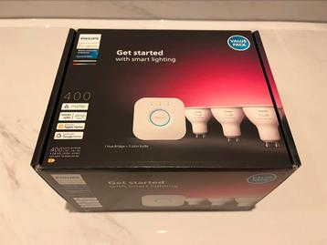 Philips HUE starterkit l Bridge l 3x GU10 spots l beschikbaar voor biedingen