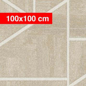 42m2 Prachtige beige 100x100cm tapijttegels nieuw in doos  beschikbaar voor biedingen