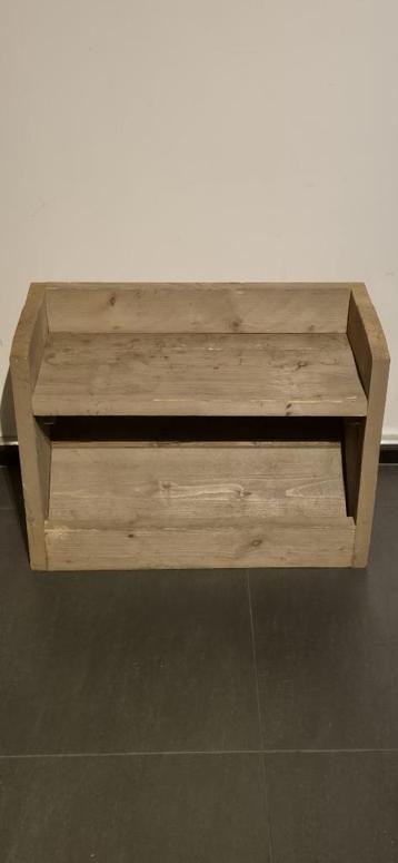 Steigerhouten Schoenenkast / Schoenenrek met 2 lagen beschikbaar voor biedingen