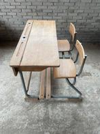 Antieke dubbele schoolbank / Mesbank Wijchen, Ophalen