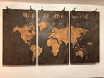 Map of the world muur decoratie, Huis en Inrichting, Woonaccessoires | Kamerschermen, Zo goed als nieuw, Ophalen