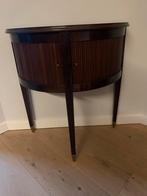 Antieke sidetable halfrond met schuifdeuren, Huis en Inrichting, Tafels | Sidetables, Ophalen, 100 tot 150 cm, Zo goed als nieuw