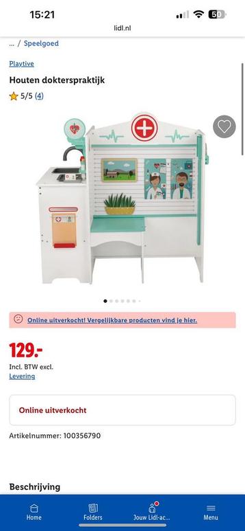 Doktersspeelset van hout – Playtive – bijna nieuw beschikbaar voor biedingen