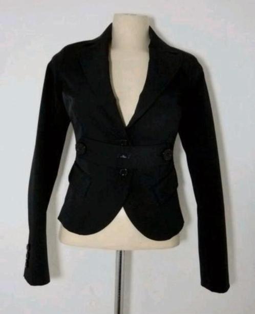 Zwart designer jasje met roze voering van Celyn B., Kleding | Dames, Jasjes, Kostuums en Pakken, Zo goed als nieuw, Jasje, Maat 34 (XS) of kleiner