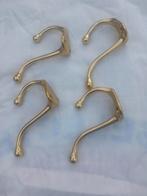 4 messing kapstokhaken, Ophalen of Verzenden, Zo goed als nieuw, Overige materialen, Minder dan 100 cm