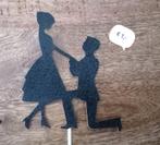 Verloving huwelijksaanzoek taarttopper, Hobby en Vrije tijd, Ophalen of Verzenden, Nieuw, Taarten of Cupcakes, Versiering