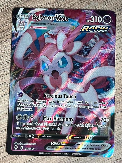Sylveon VMAX - Pokemon Kaart, Hobby en Vrije tijd, Verzamelkaartspellen | Pokémon, Zo goed als nieuw, Losse kaart, Ophalen of Verzenden