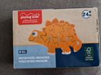Houten dinosaurus puzzel, Kinderen en Baby's, Speelgoed | Kinderpuzzels, Ophalen of Verzenden, 10 tot 50 stukjes, Zo goed als nieuw