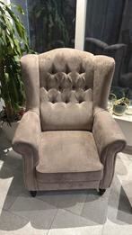 2 grote fauteuils taupe, Huis en Inrichting, Fauteuils, Ophalen, Zo goed als nieuw, 75 tot 100 cm, 50 tot 75 cm