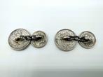 Zilveren manchetknopen gemaakt van 10 en 25 cent, Wilhelmina, Gebruikt, Info@zilverwebsite.nl, Verzenden, Zilverwebsite.nl
