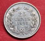 25 cent 1897. Pr., Postzegels en Munten, Munten | Nederland, Zilver, 25 cent, Ophalen of Verzenden, Koningin Wilhelmina