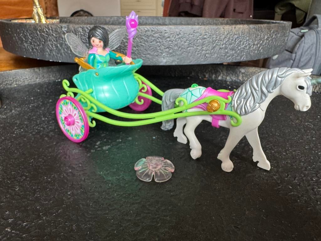 Playmobil 5446, eenhoornkoets met vlinderfee, Ophalen of Verzenden, Zo goed als nieuw