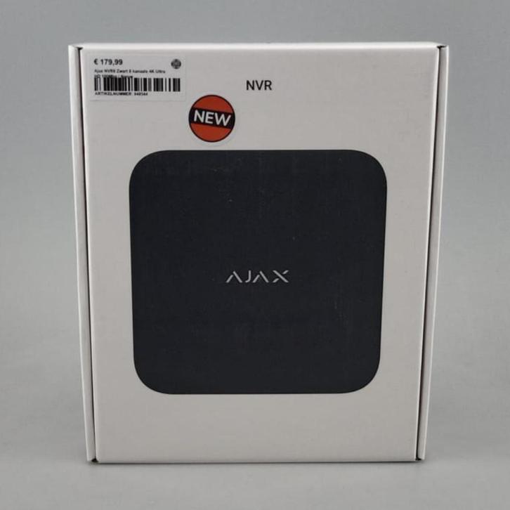 Ajax NVR8 Zwart 8 kanaals 4K Ultra HD 100Mbp | Nieuw, Huis en Inrichting, Deurbellen, Nieuw