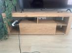 Tv meubel Eiken, Ophalen, 100 tot 150 cm, Eikenhout, Zo goed als nieuw