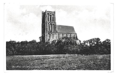 901321	Den Briel Brielle	ZH jr 30	St Catherina Kerk	Gelopen, Verzamelen, Ansichtkaarten | Nederland, Gelopen, Zuid-Holland, 1940 tot 1960