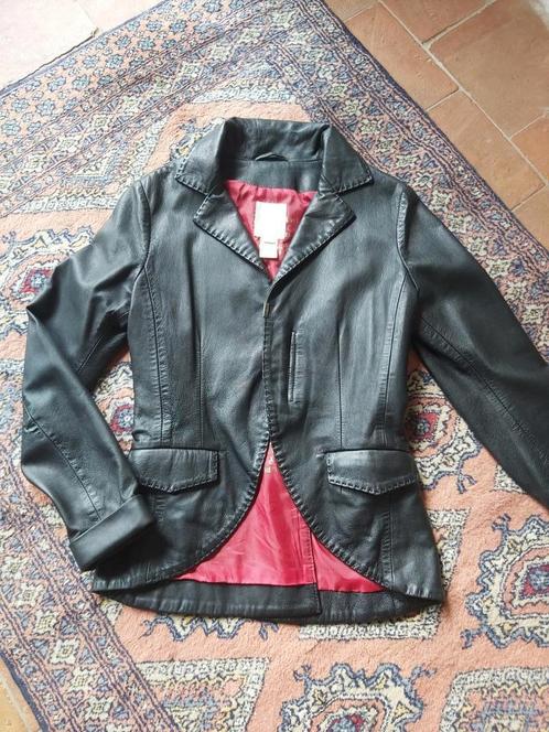 Diesel leren jasje, zwart, maat M, valt als S, Kleding | Dames, Jasjes, Kostuums en Pakken, Zo goed als nieuw, Maat 38/40 (M)