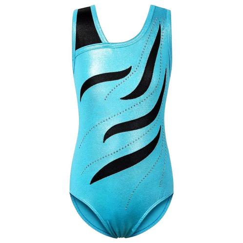 Turnpakje blauw zwart 122 128 134 140 146 152 158 turnen, Sport en Fitness, Turnen, Nieuw, Turnpak(je), Blauw, Ophalen of Verzenden