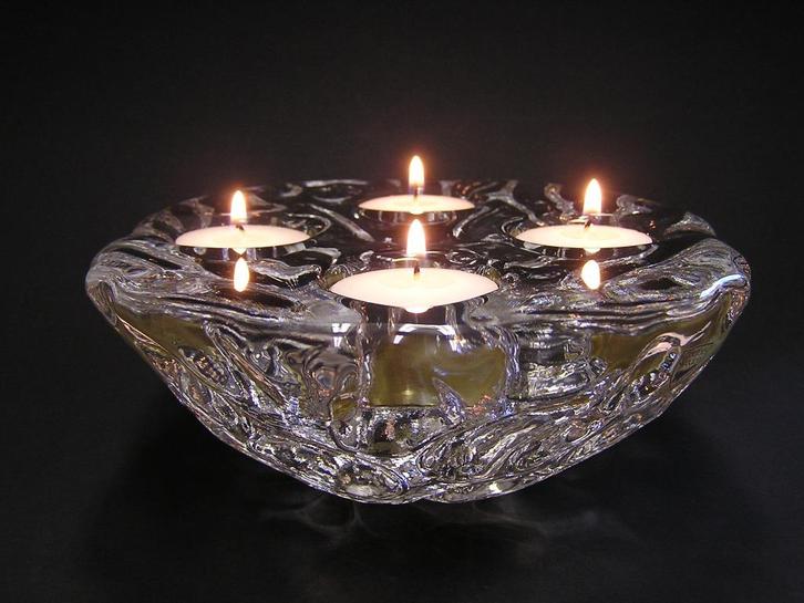 Kosta boda Orrefors Walnoot waxinehouder 4-1, Antiek en Kunst, Kunst | Designobjecten, Ophalen of Verzenden