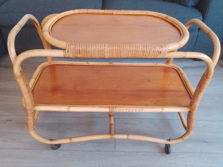 Koloniale theewagen – nostalgie op wieltjes, Antiek en Kunst, Antiek | Meubels | Tafels, Ophalen