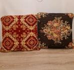 Sierkussens 4 stuks 70 x 70cm zgan, Ophalen, Zo goed als nieuw, Bruin, Vierkant