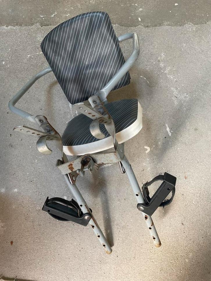 Vintage kinderzitje voor op fietsstuur., Fietsen en Brommers, Fietsaccessoires | Fietsstoeltjes, Gebruikt, Ophalen