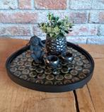 Serveer plateau van Hertog Jan met bierdopjes en Epoxy, Huis en Inrichting, Ophalen of Verzenden, Zo goed als nieuw, Rond