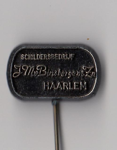 Haarlem Schildersbedrijf Binsbergen en zoon speldje, Verzamelen, Speldjes, Pins en Buttons, Gebruikt, Speldje of Pin, Overige onderwerpen