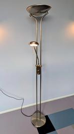 Moderne metalen vloerlamp met leeslamp, Ophalen of Verzenden, Zo goed als nieuw, Metaal, Modern