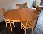 Eettafelzet, 4-8 persoons, lichtbeuken kleur, Huis en Inrichting, Tafels | Eettafels, Ophalen, Gebruikt, Vijf personen of meer