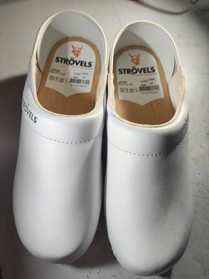 Nieuwe witte Strovels klompen, mt41🆕, Kleding | Dames, Schoenen, Nieuw, Werkschoenen, Wit, Ophalen of Verzenden