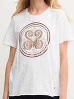 Mos Mosh t-shirt zano embroidery wit S, MOS MOSH, Verzenden, Wit, Korte mouw