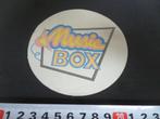 sticker logo MUSIC BOX omroep tv pop muziek, Verzamelen, Ophalen, Zo goed als nieuw, Bedrijf of Vereniging