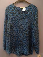 Aaiko blouse / top kobalt blauw / zwart luipaard mt L 39353, Aaiko, ., Maat 42/44 (L), Ophalen of Verzenden