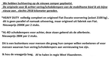 Originele heavy duty Ducato (camper) vering beschikbaar voor biedingen