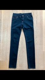 Skinnyfit stretch jeans, mid waist - maat 28 donkerblauw, Ophalen of Verzenden, Zo goed als nieuw, Blauw, W28 - W29 (confectie 36)
