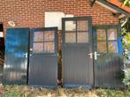 Authentieke buitendeuren | jaren 30, Doe-het-zelf en Verbouw, Deuren en Horren, Ophalen, Gebruikt, 200 tot 215 cm, Glas