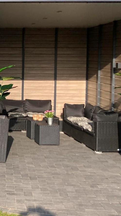Nette 6-delige loungeset,  met kussens. Overkapt gestaan., Tuin en Terras, Tuinsets en Loungesets, Zo goed als nieuw, Loungeset