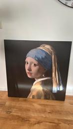 Meisje met de parel canvas 80x80, Huis en Inrichting, Woonaccessoires | Schilderijen, Tekeningen en Foto's, 75 tot 100 cm, Ophalen of Verzenden